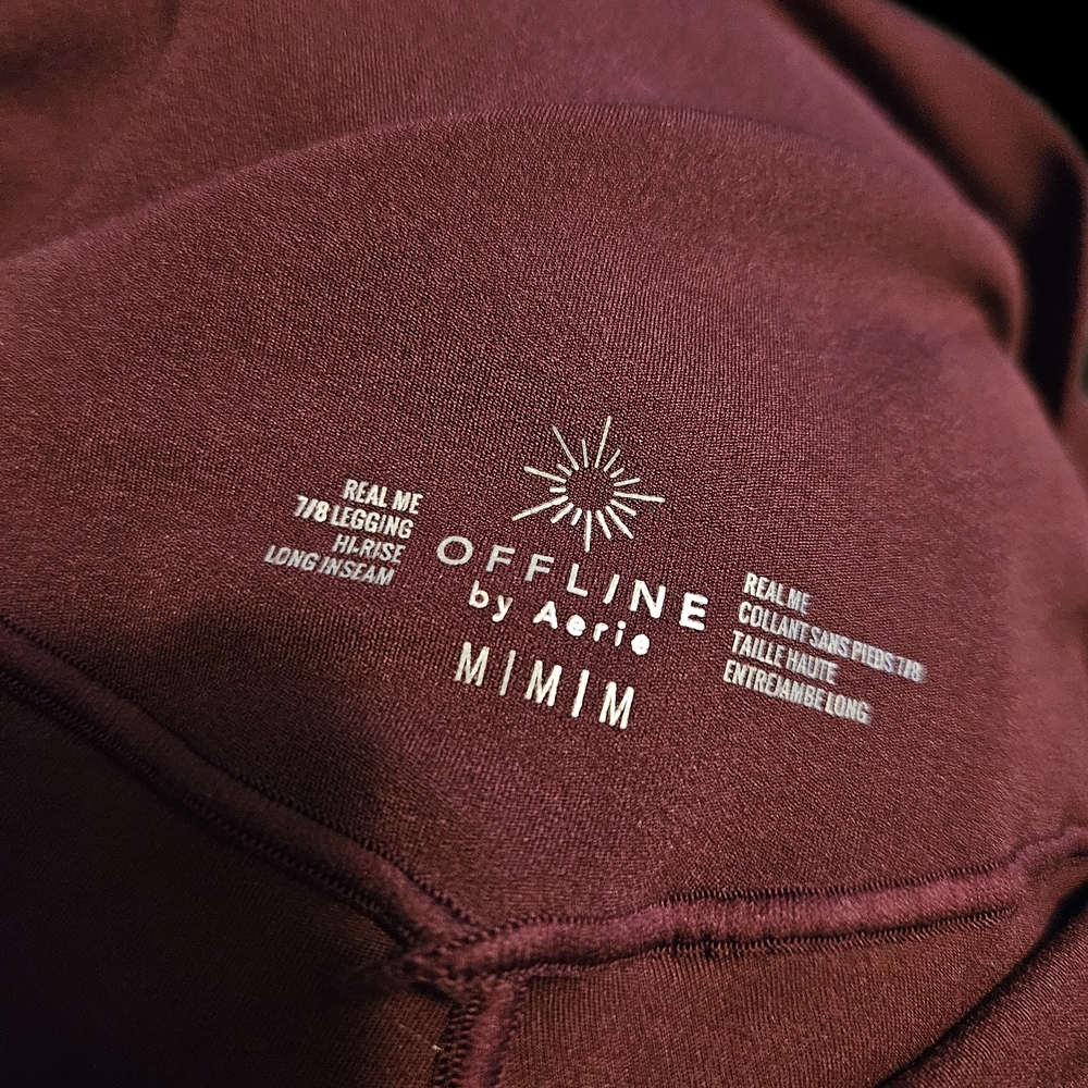 Aerie Offline High-Rise Leggings in Deep Burgundy